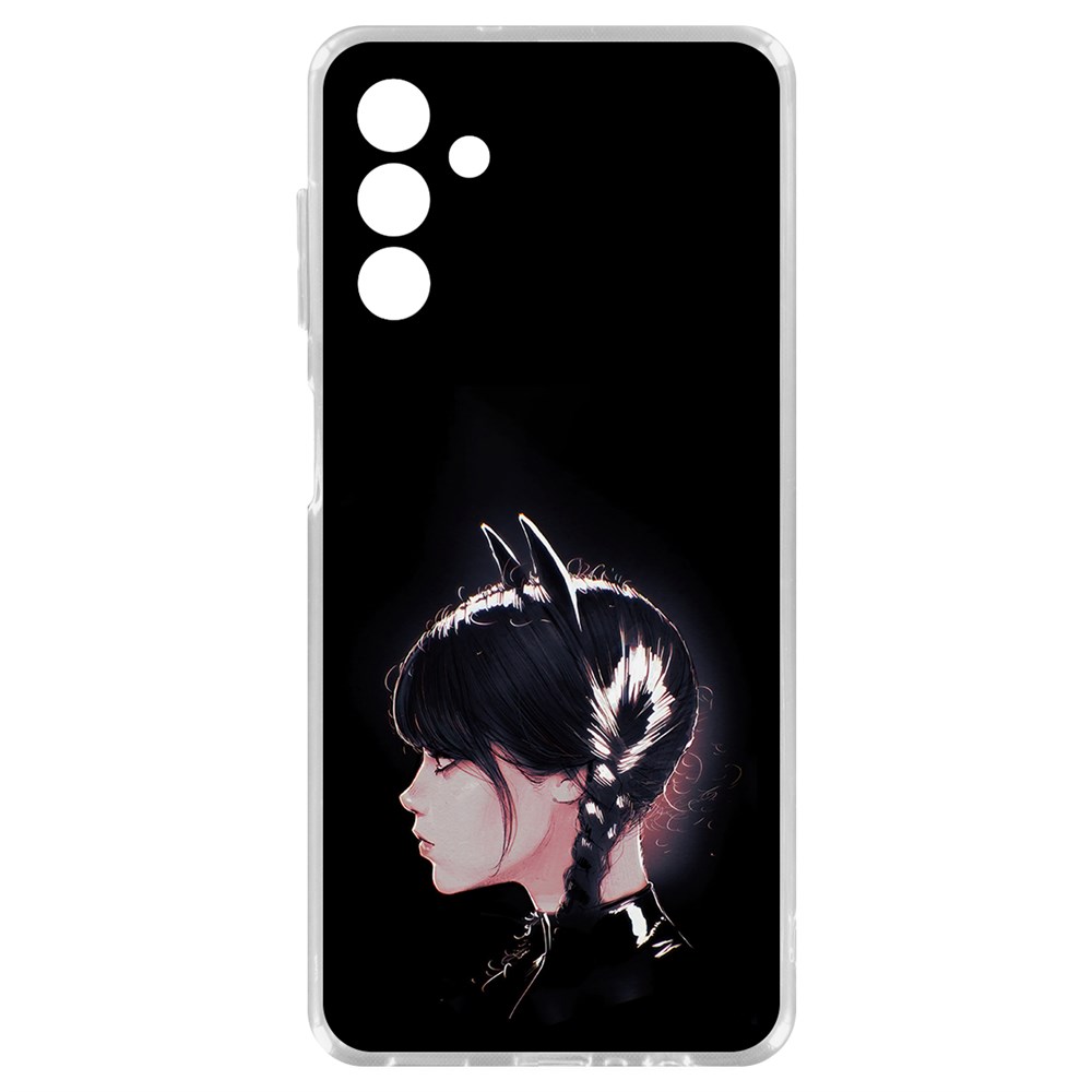 Чехол Уэнсдей Аддамс - Кошка Уэнсдей для Samsung Galaxy A13s (A137)