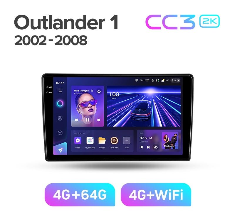 Магнитола TEYES MITSUBISHI OUTLANDER 2002-2008 грамка под климат-контрольCC3 2K 464ГБ 3689000₽