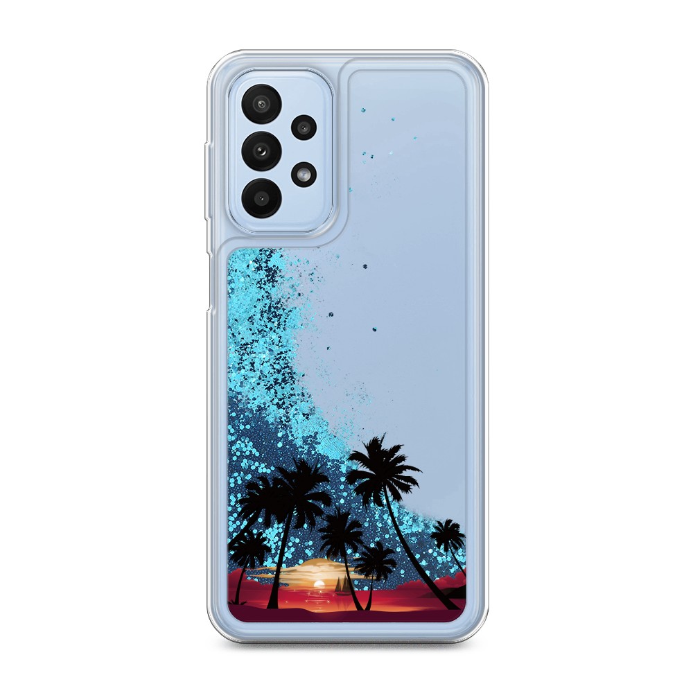 

Чехол Awog на Samsung Galaxy A23 "Закат и пальмы", Красный, 2105093-1