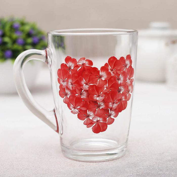 

Кружка «Цветочное сердце», 300 мл, рисунок МИКС