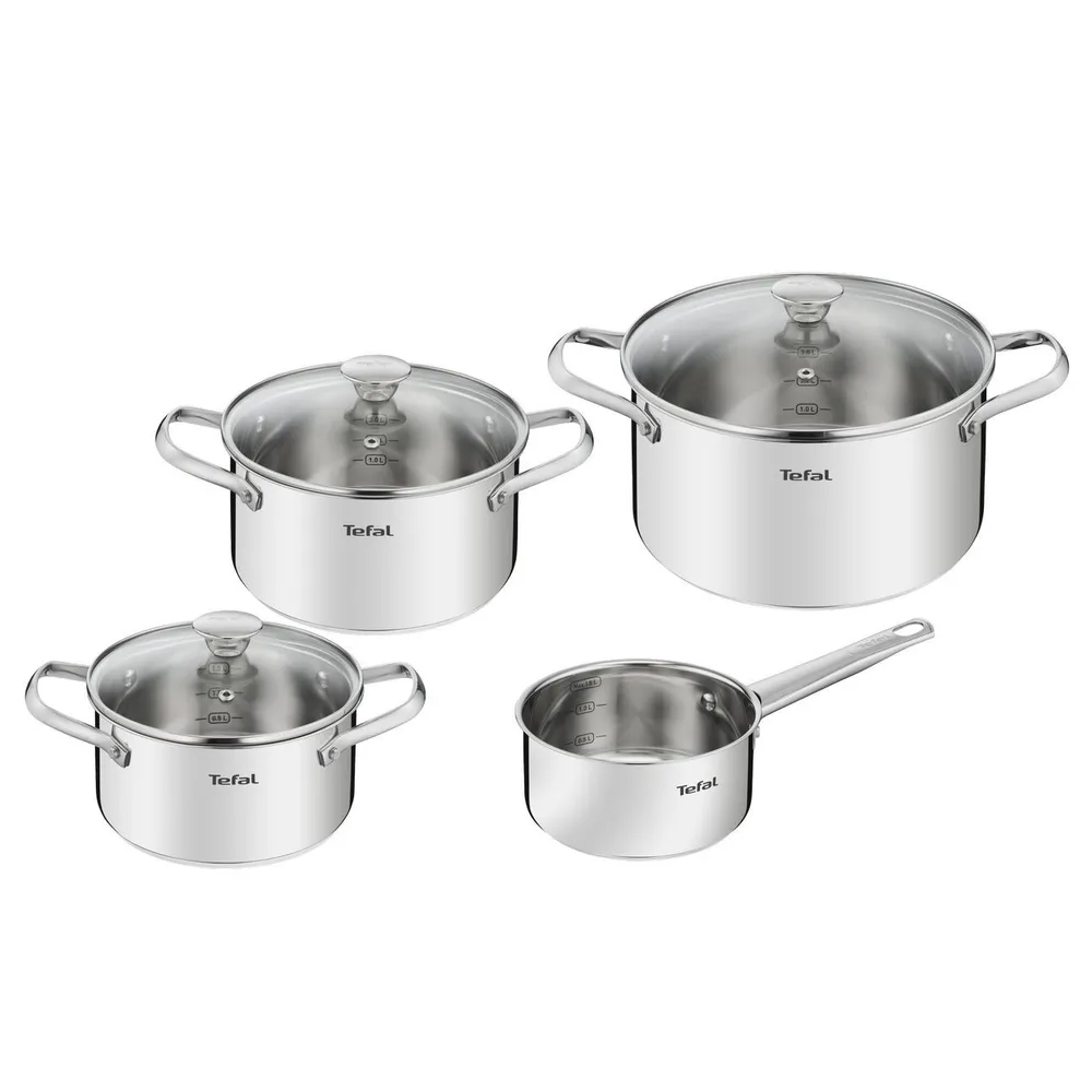 

Набор посуды Tefal Cook Eat B921S784, 7 предметов, Серебристый, B921S784