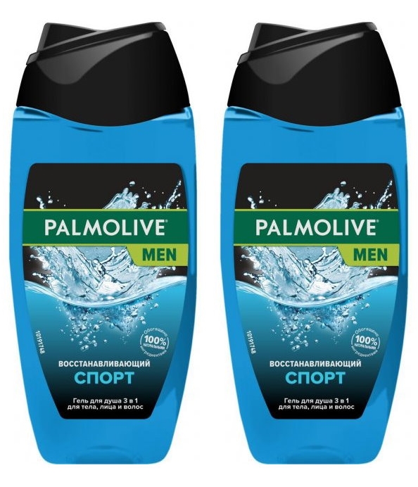 фото Гель для душа 3 в 1 palmolive men спорт 250 мл 2 шт в наборе