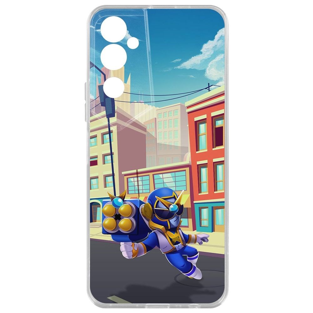 

Чехол Brawl Stars-Супер Рейнджер Брок для Tecno Pova Neo 2, Прозрачный