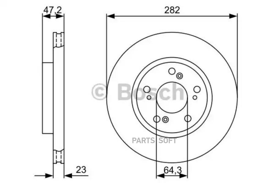 

0 986 479 365_диск тормозной передний Honda CR-V 2.0 02>