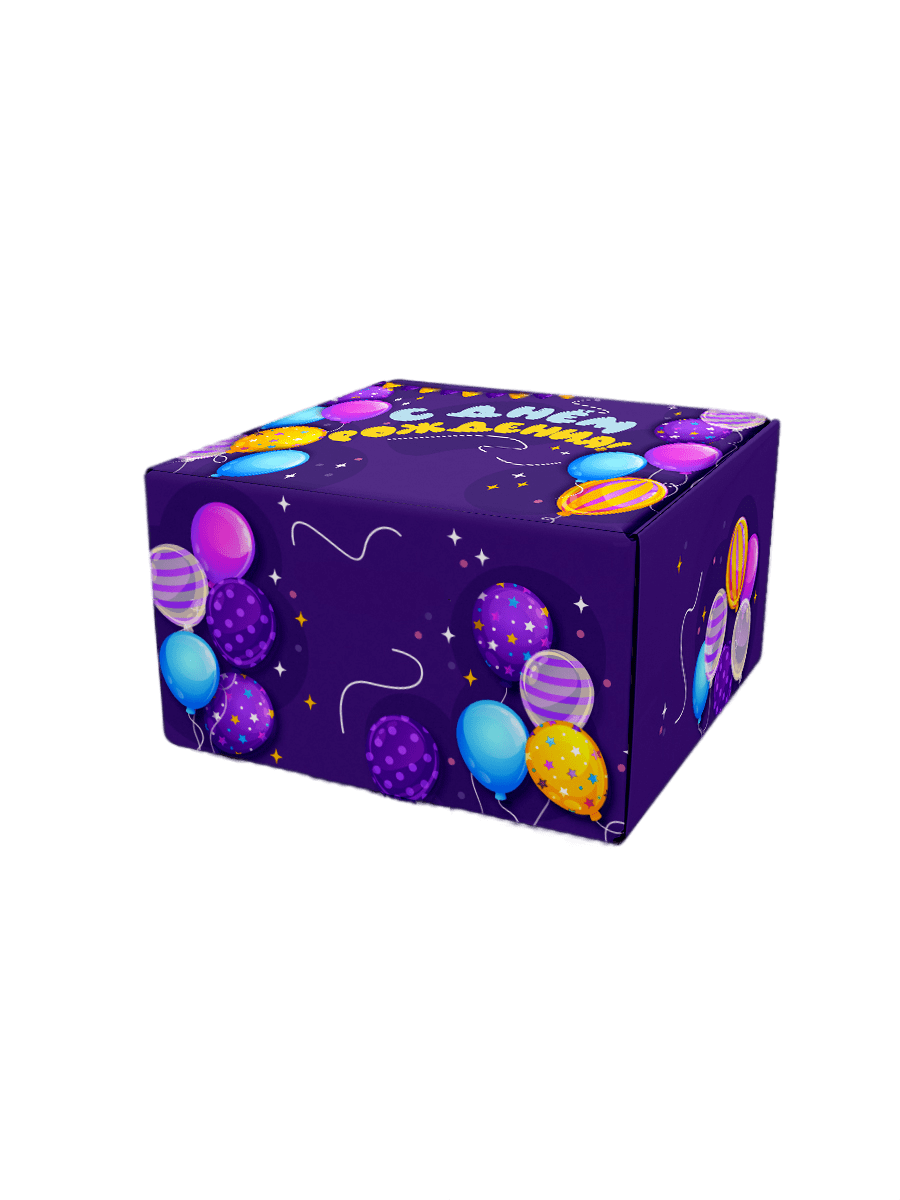 фото Подарочная коробка с конфетти hitmix. вау коробка boxpurple