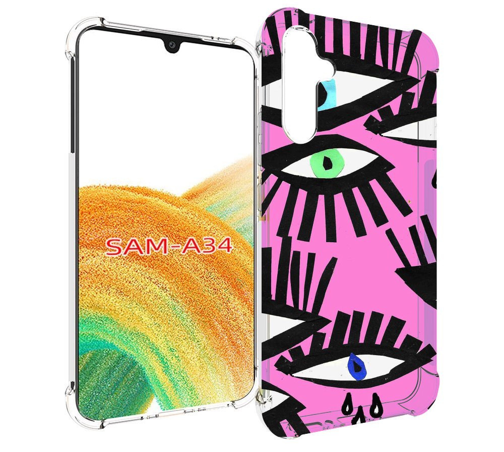 

Чехол MyPads глазки абстракция для Samsung Galaxy A34, Tocco