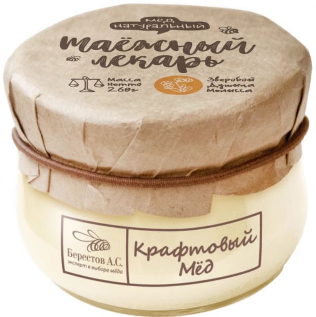 

Мёд натуральный крафтовый "Таёжный лекарь" Берестов А.С., 260 г