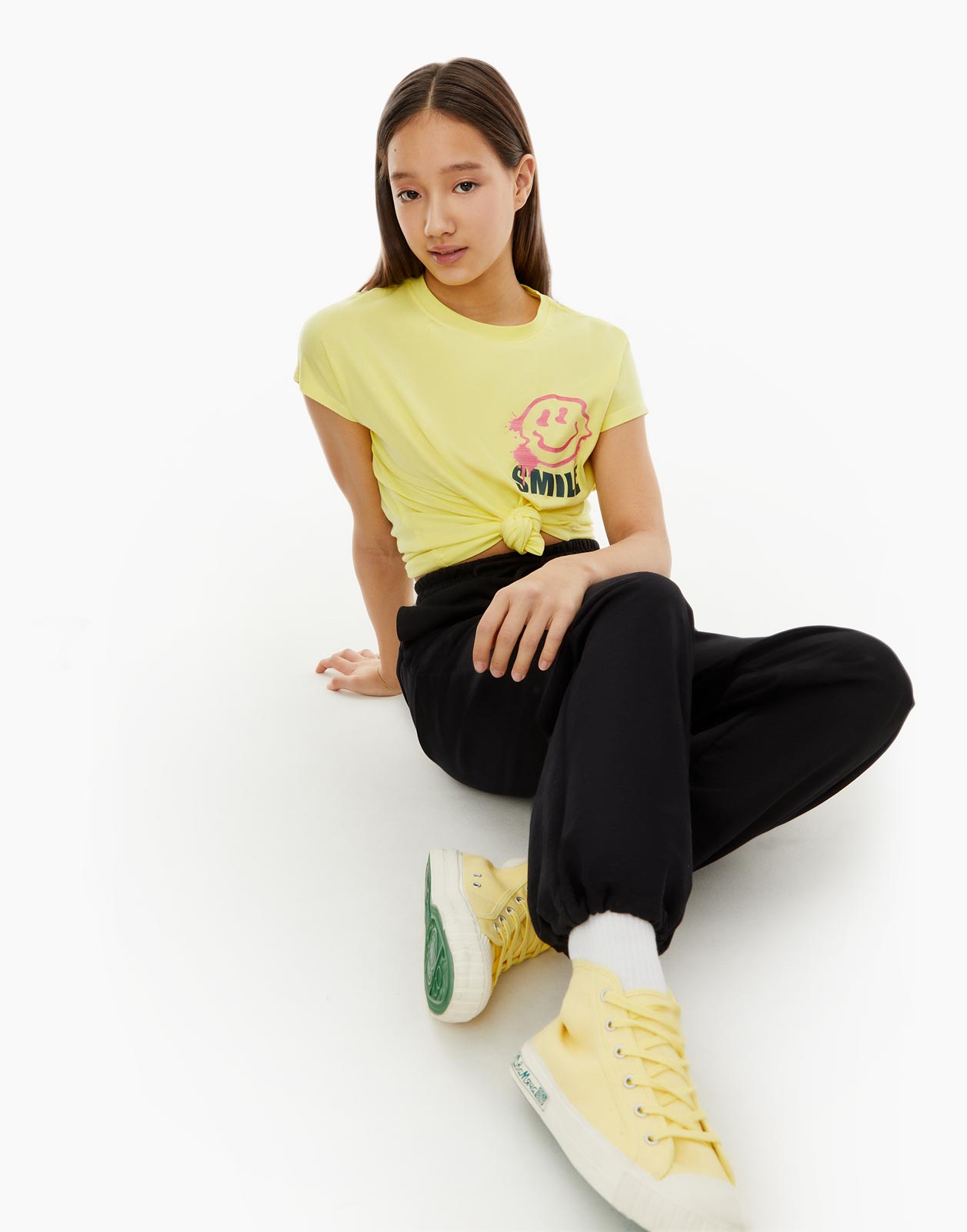 

Жёлтая майка oversize Smile для девочки 14+/164, Желтый, GKT020345