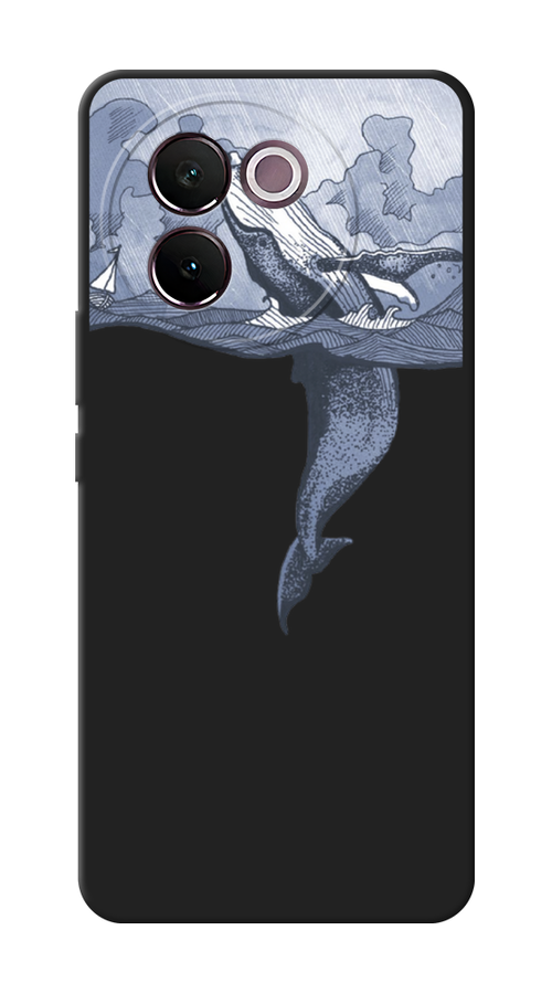 

Чехол Awog на Vivo V30e "Два измерения", Голубой;черный;прозрачный, 2610552-1