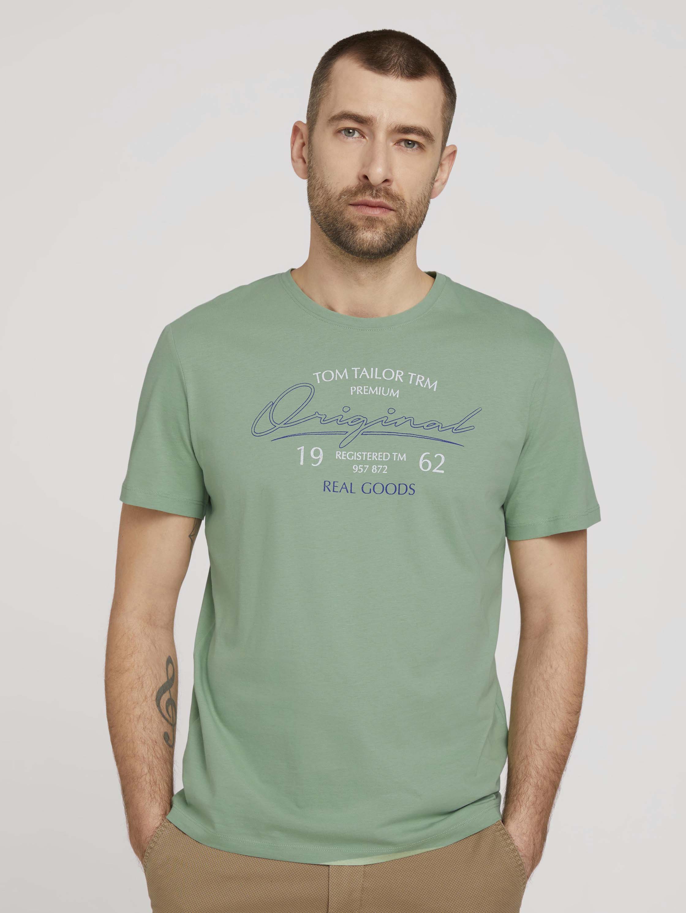 

Футболка мужская 1025979 TOM TAILOR зеленая 2XL, 1025979