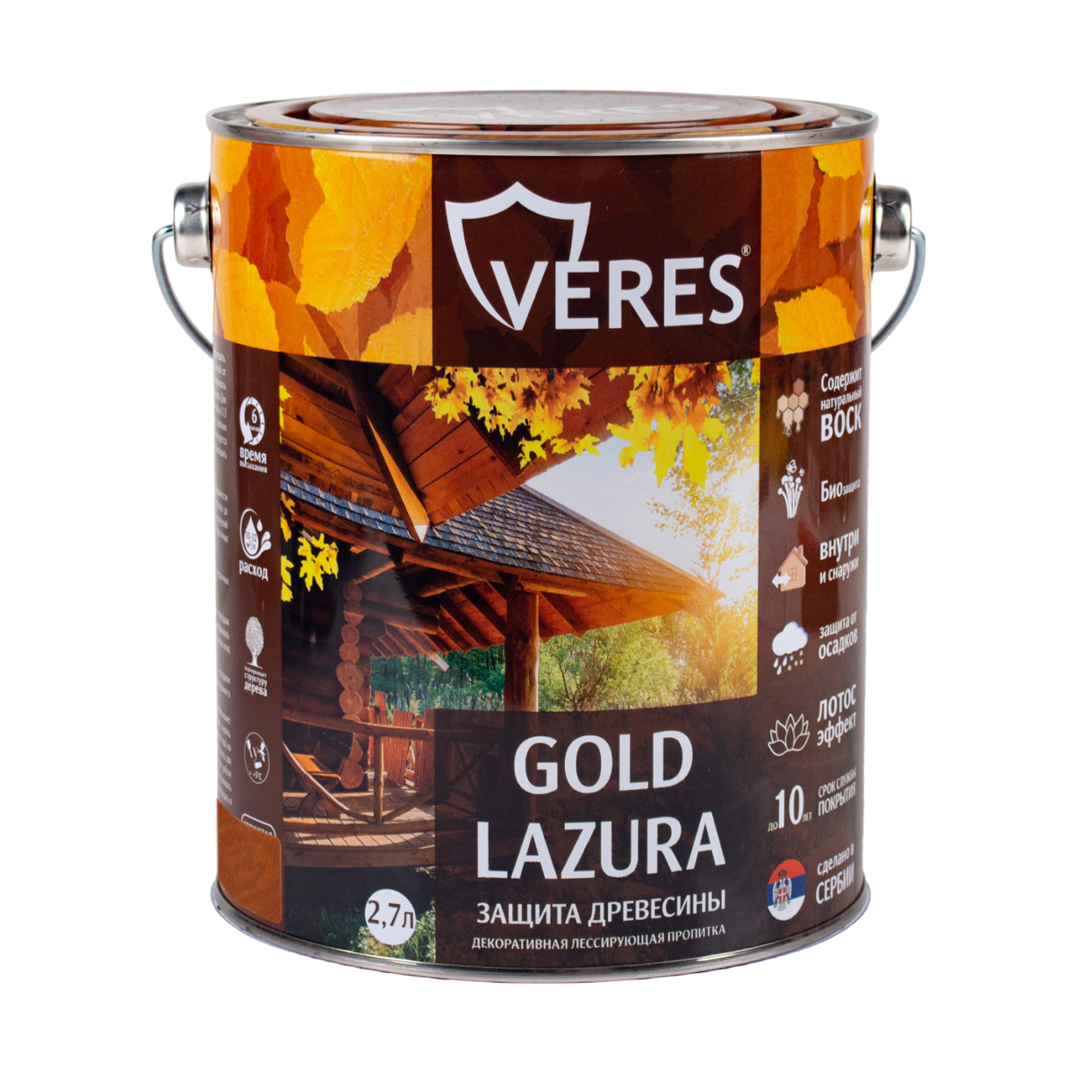 Верес gold №19 дуб  2,7 л  VERES пропитка veres gold lazura 7 махагон 10 л 1 45284