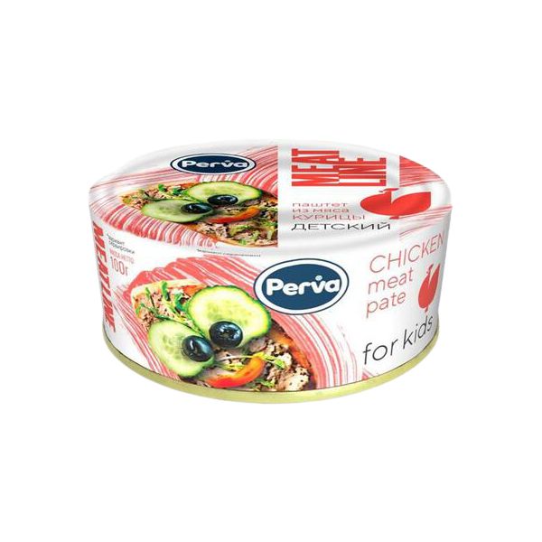 фото Паштет perva meat line, из мяса курицы, детский, 100 г