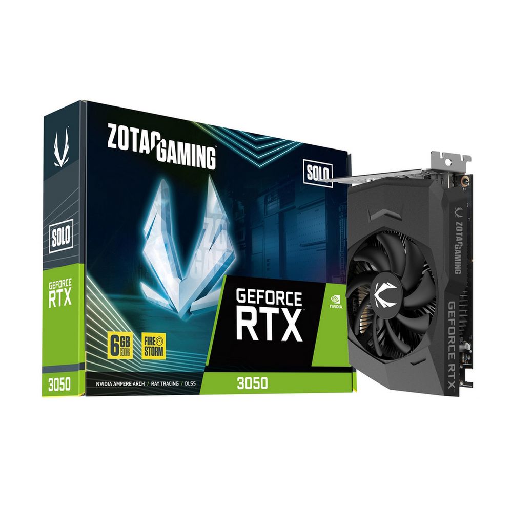 

Видеокарта Zotac NVIDIA GeForce RTX 3050 SOLO, GeForce RTX 3050 SOLO