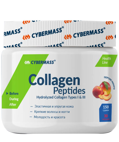 фото Коллаген cybermass collagen peptides "персик-манго" (150 г)