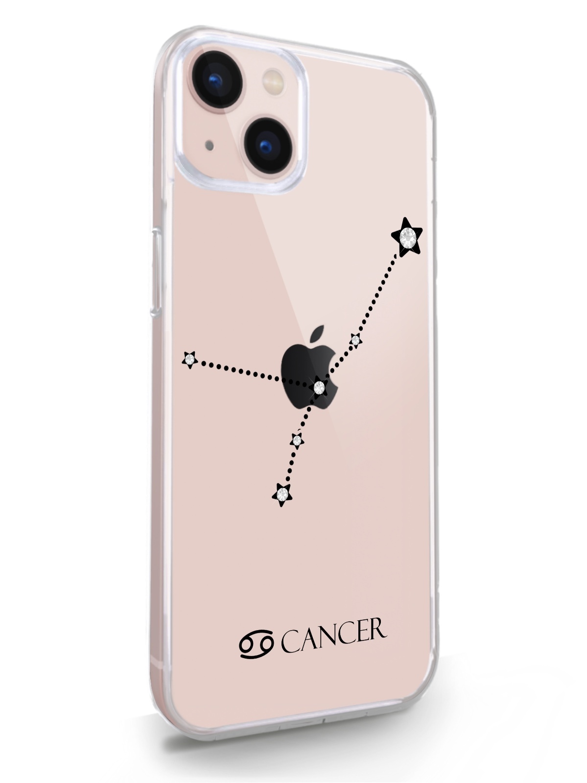 фото Чехол musthavecase для iphone 13 знак зодиака рак прозрачный