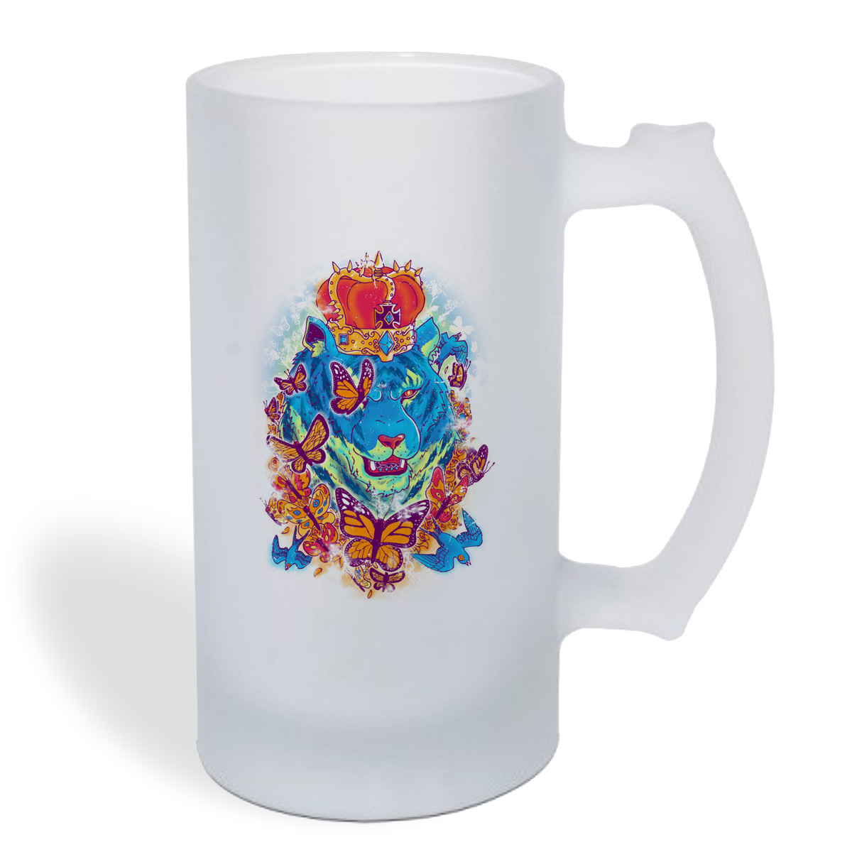 

Кружка пивная CoolPodarok Медведь с короной бабочки