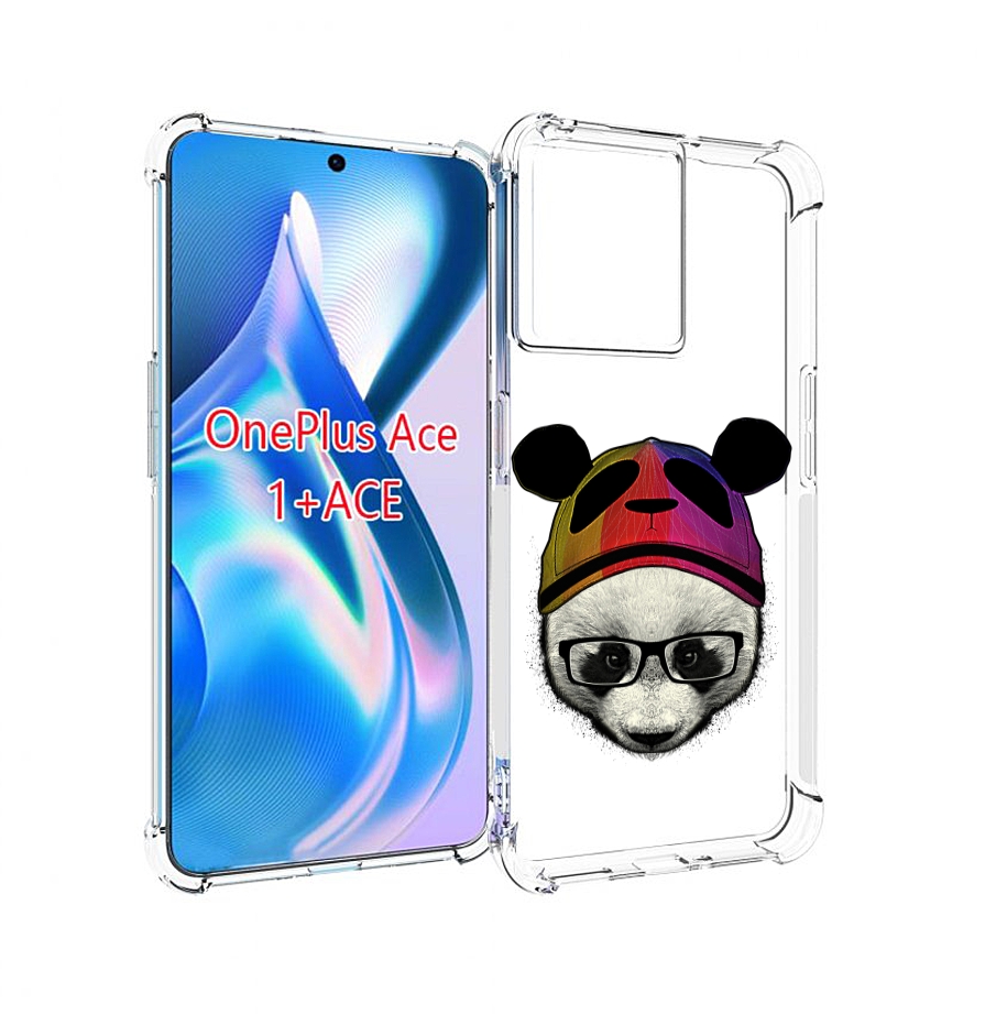 

Чехол MyPads Панда в шапке для OnePlus Ace, Прозрачный, Tocco