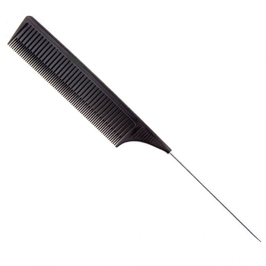 Расчёска Nail Art для мелирования узкая металлическая спица черный набор расчесок для мелирования dewal