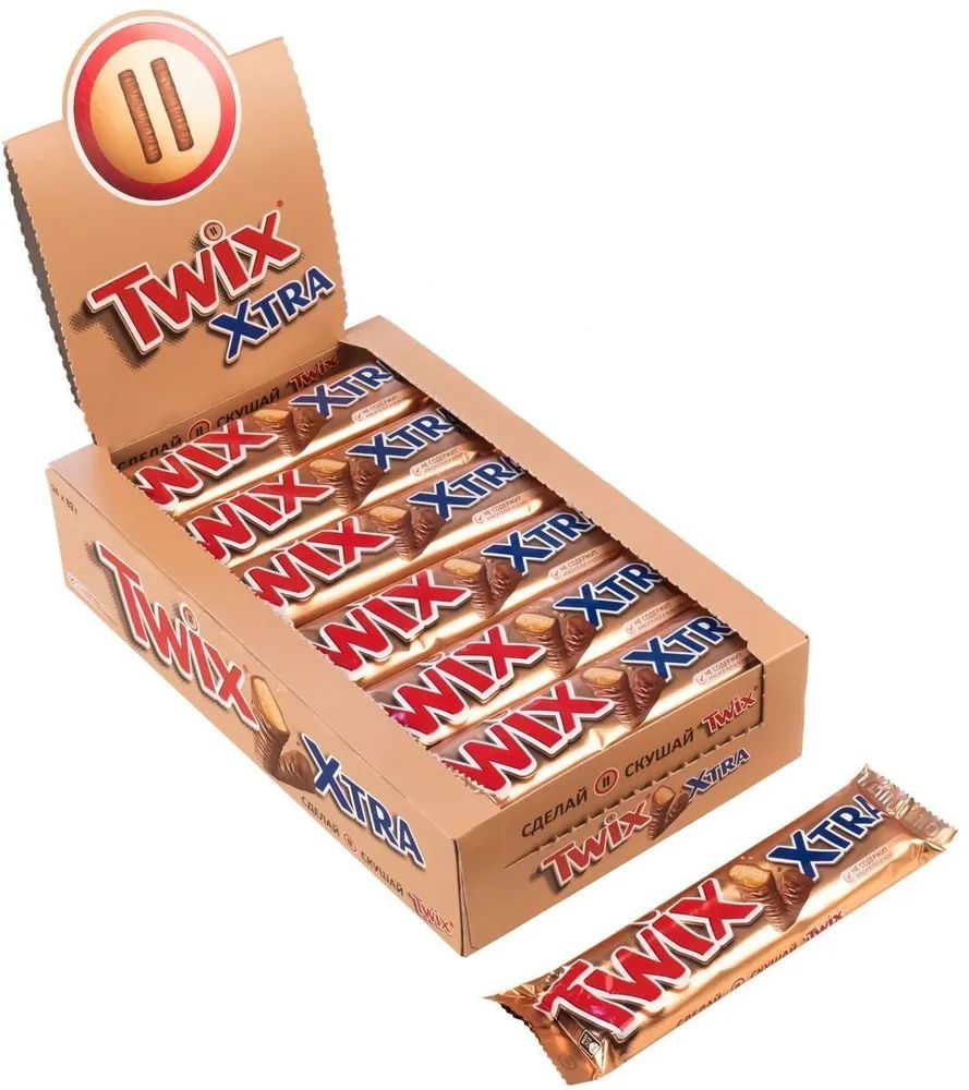 

Шоколадный батончик Twix Xtra, 24 шт по 82 г