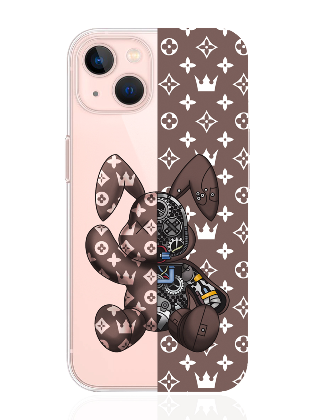 

Чехол MustHaveCase для iPhone 13 Bunny Коричневый прозрачный, iPhone 13 Bunny Коричневый