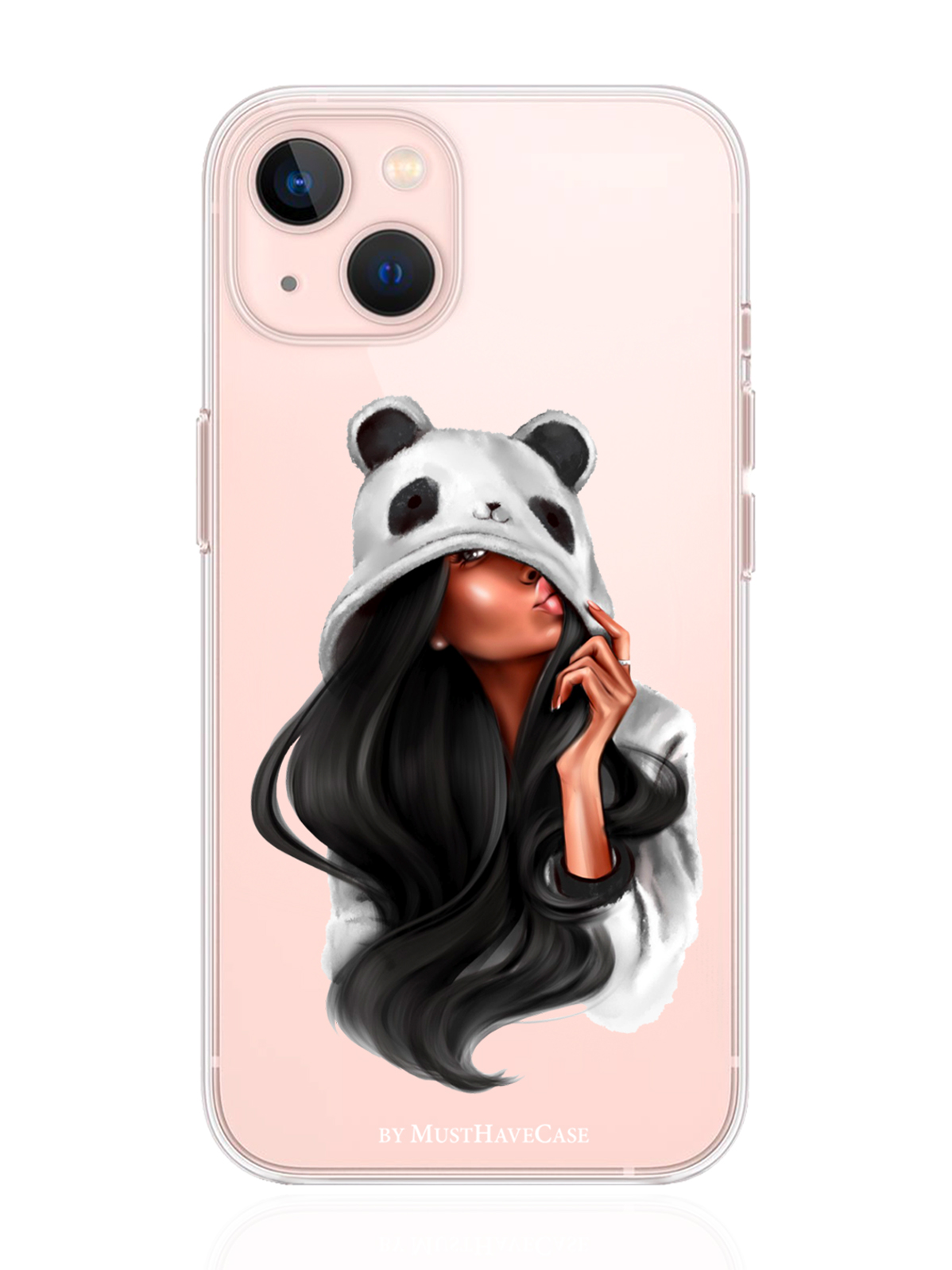 

Чехол MustHaveCase для iPhone 13 Панда прозрачный, iPhone 13 Панда