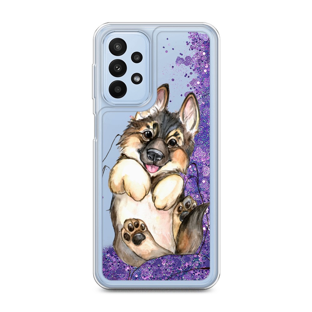 

Чехол Awog на Samsung Galaxy A23 "Овчарка в ладошках", Серый;бежевый;белый, 2105092-1