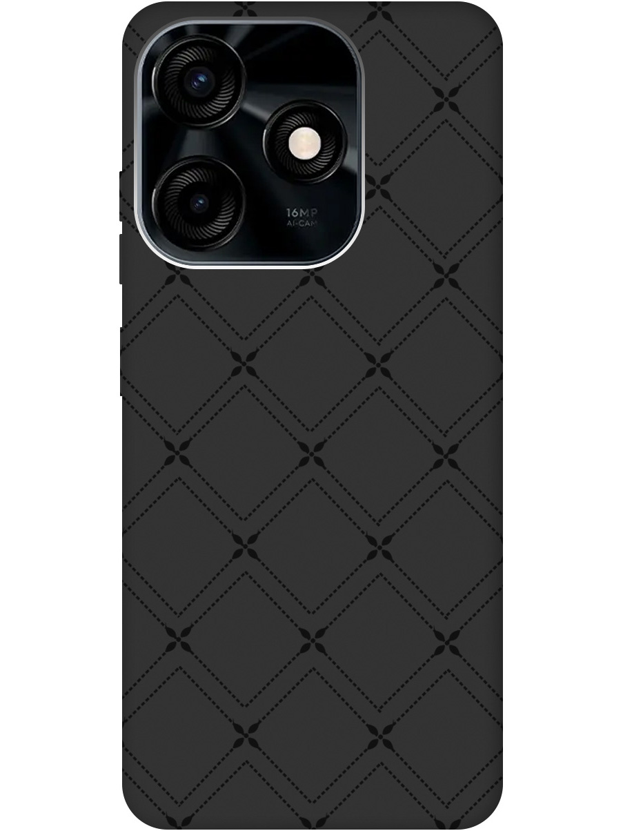 

Силиконовый чехол на Tecno Spark 10 / 10C с рисунком "Стильные линии" Soft Touch черный, 20000766