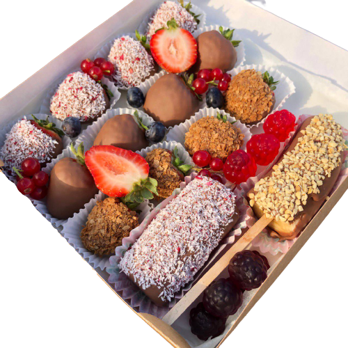 

Клубника в шоколаде Bright Berry (12 ягод + 2 банана) 650 г