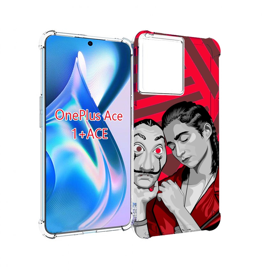 

Чехол MyPads Найроби-бумажного-дома для OnePlus Ace, Прозрачный, Tocco