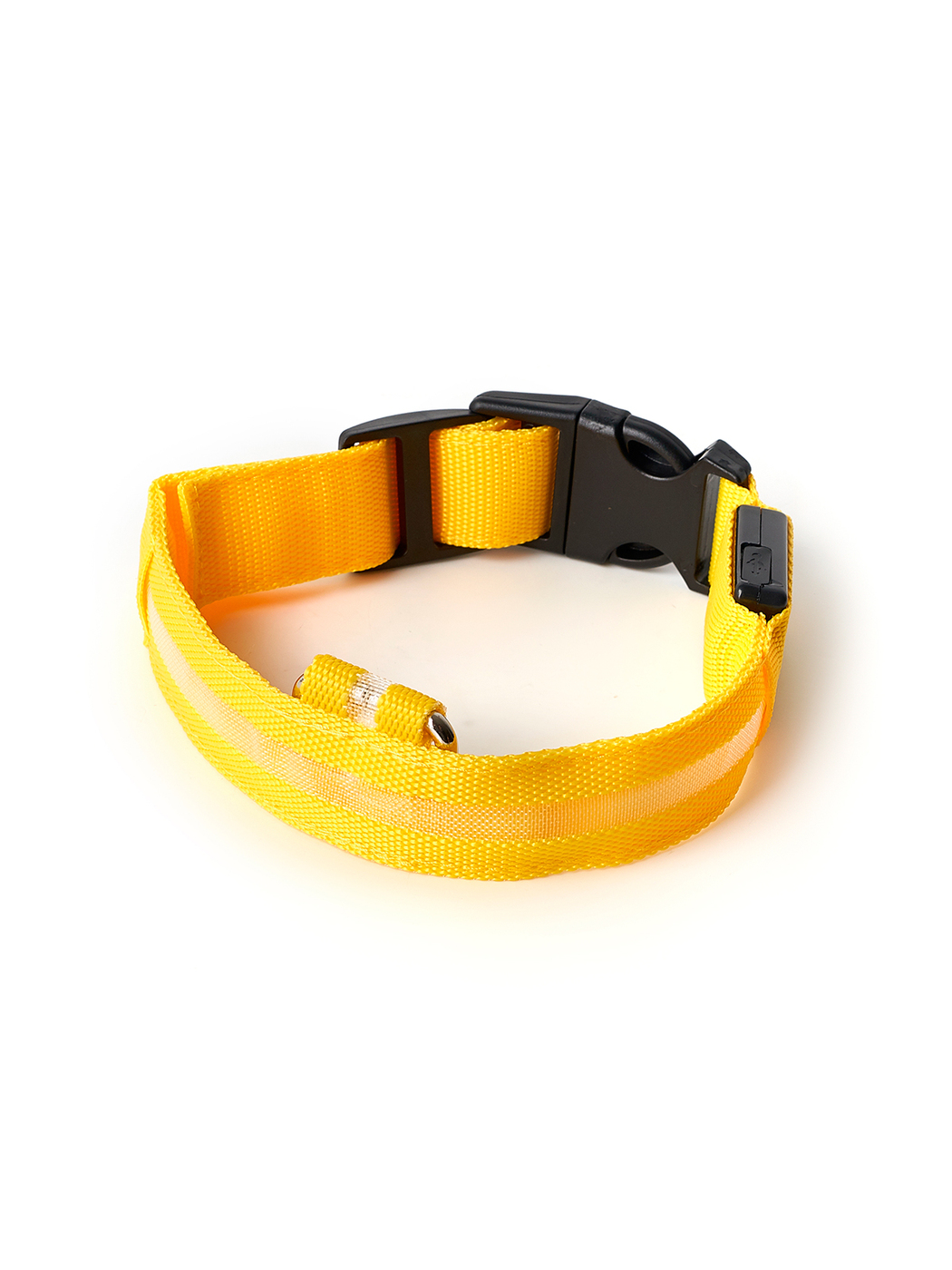 Ошейник светящийся светодиодный для собак Играй Гуляй, желтый, XL