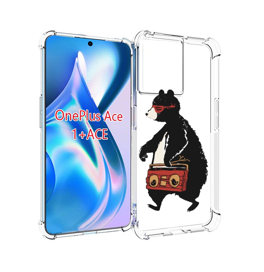 

Чехол MyPads Музыкальный медведь для OnePlus Ace, Прозрачный, Tocco