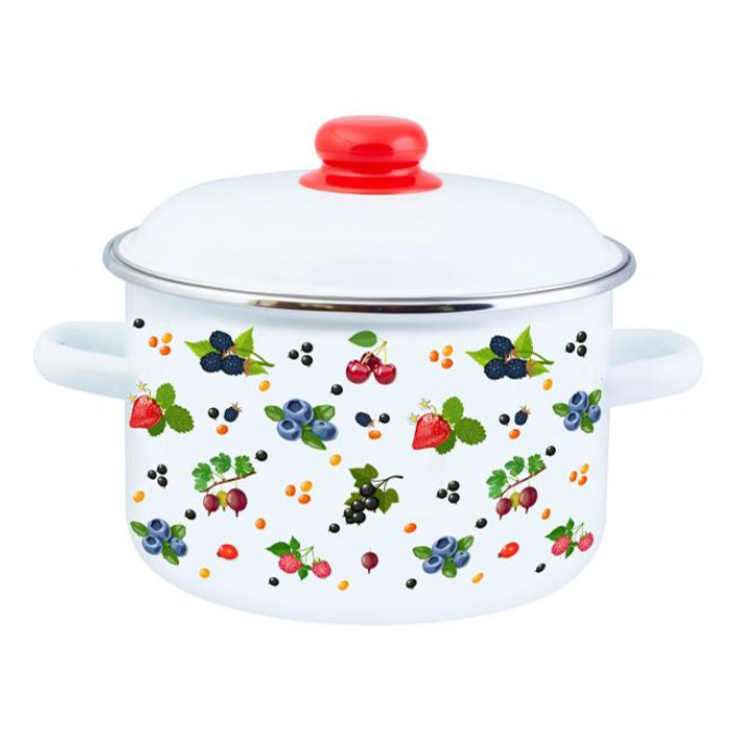фото Кастрюля appetite confiture эмалированная для индукционных плит 2 л