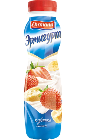 

Йогурт питьевой Эрмигурт клубника-банан 1,2% БЗМЖ 290 г