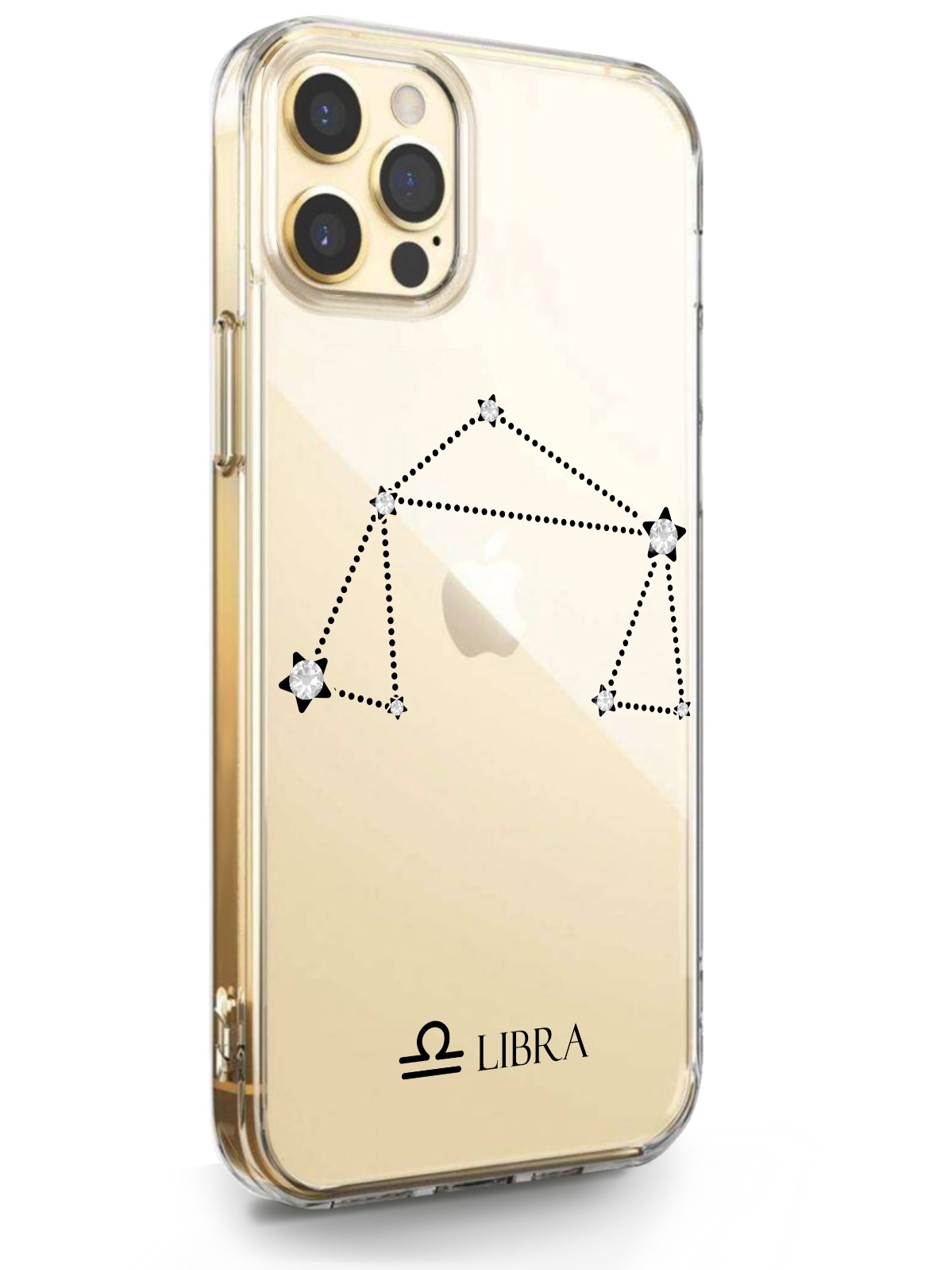 фото Чехол musthavecase для iphone 12 pro max знак зодиака весы прозрачный