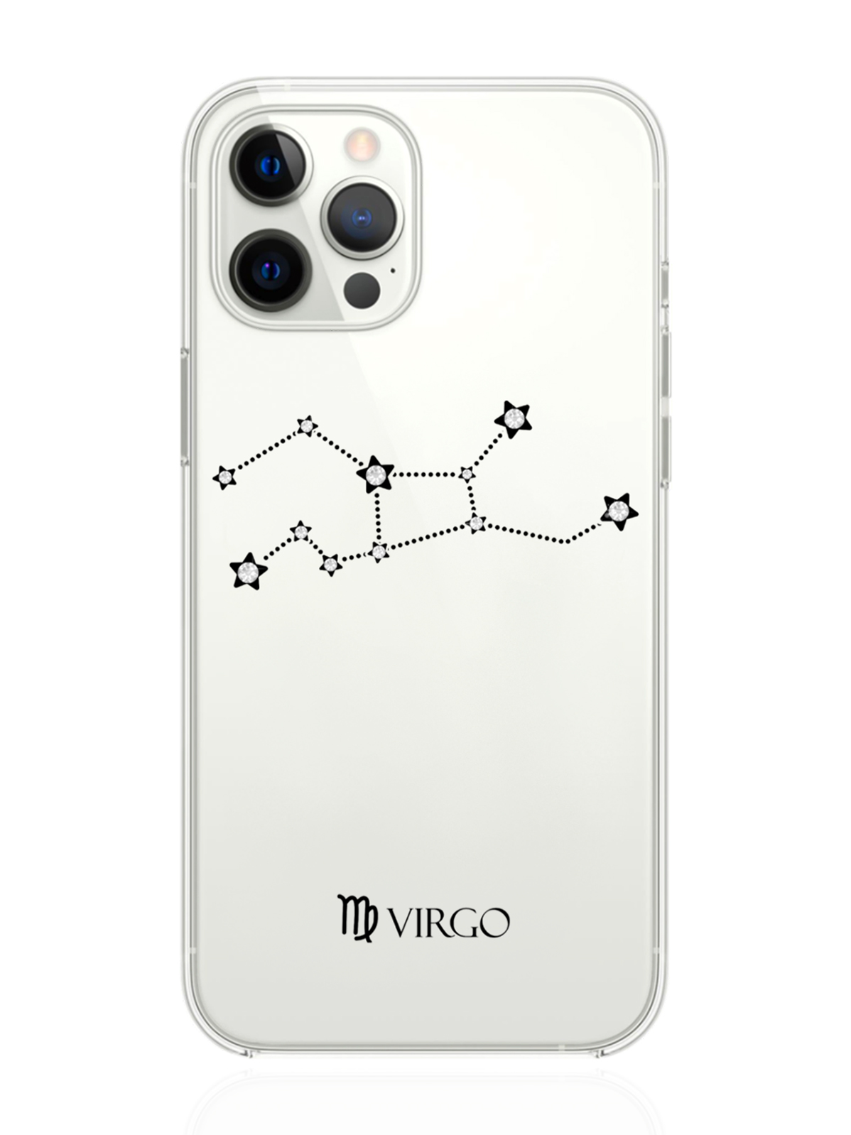 фото Чехол с инкрустацией кристаллами lux для iphone 12 pro max дева virgo musthavecase