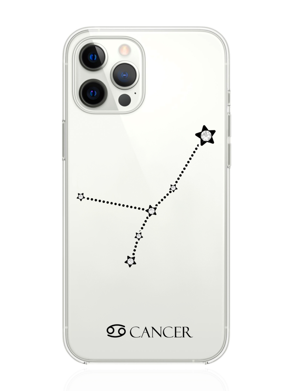 фото Чехол с инкрустацией кристаллами lux для iphone 12 pro max рак cancer musthavecase