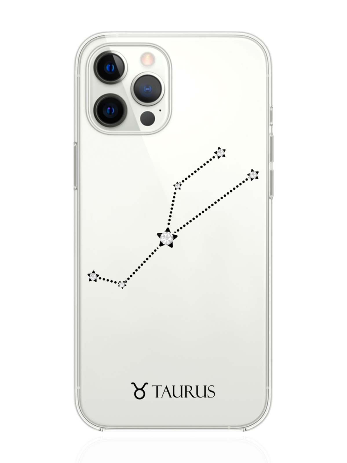 фото Чехол с инкрустацией кристаллами lux для iphone 12 pro max телец taurus musthavecase