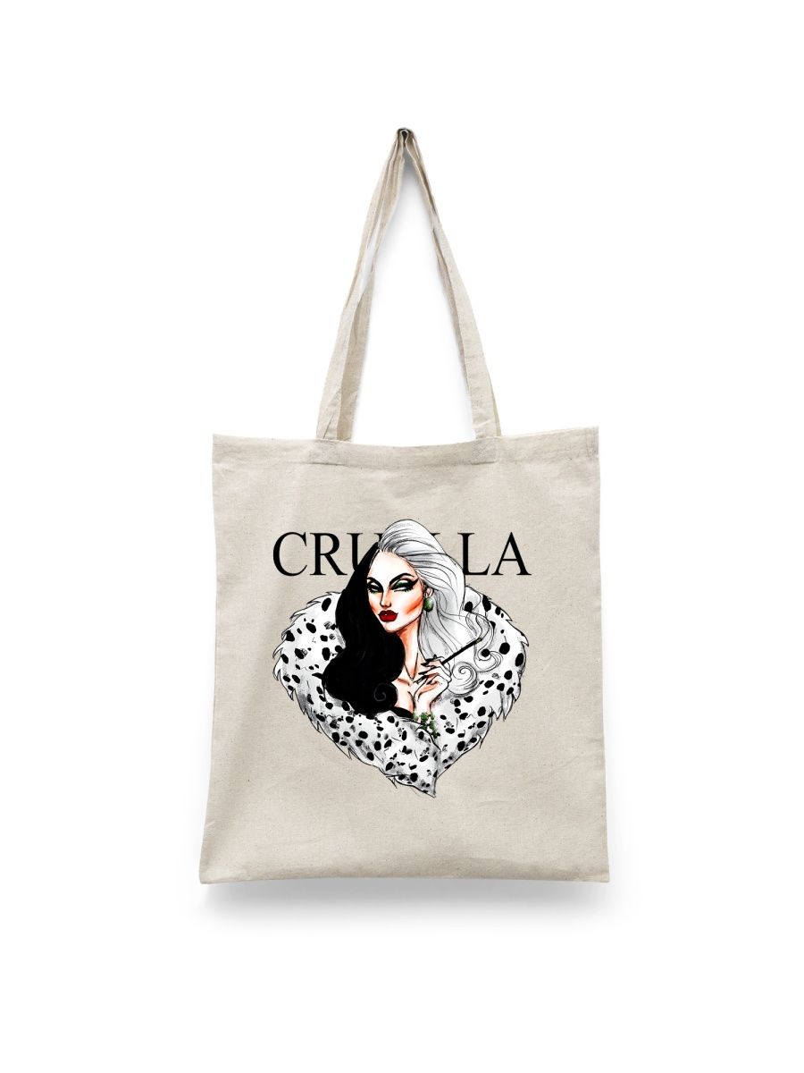 

Шоппер унисекс Каждому Своё Круэлла/Cruella/101 долматинец FMCR3, белый, Круэлла/Cruella/101 долматинец FMCR3
