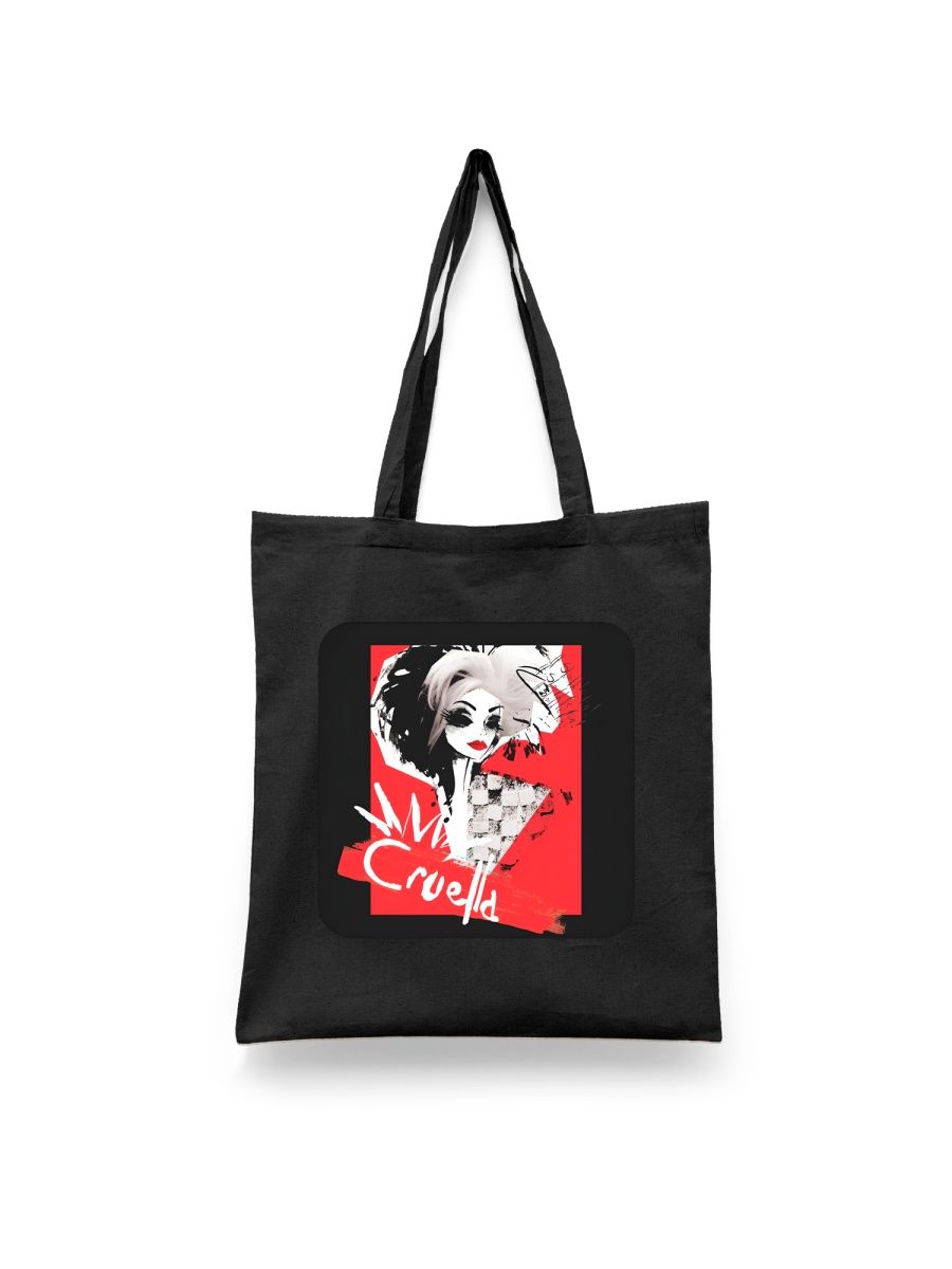

Шоппер унисекс Каждому Своё Круэлла/Cruella/101 долматинец FMCR2, черный, Круэлла/Cruella/101 долматинец FMCR2