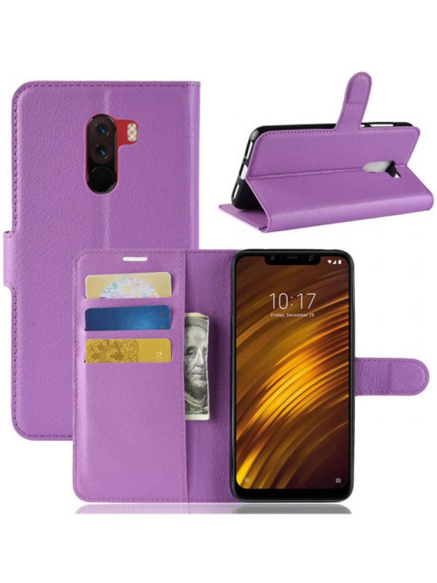 

Brodef Wallet Чехол книжка кошелек для Pocophone F1 черный