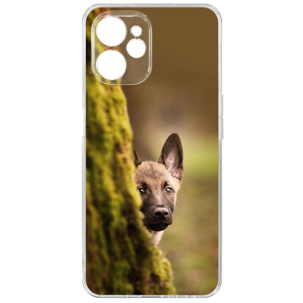 

Чехол Щенок овчарки для Realme 10 5G, Прозрачный