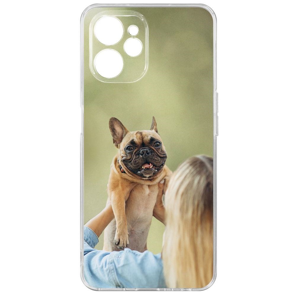 

Чехол Хозяйка и бульдог для Realme 10 5G, Прозрачный