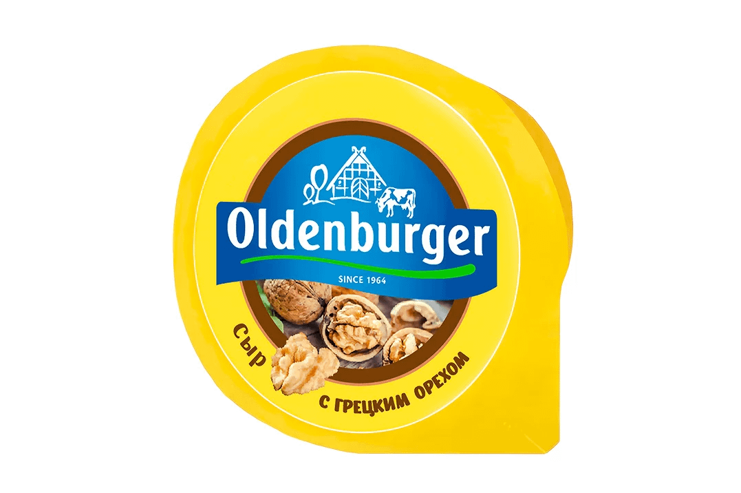 Сыр полутвердый Oldenburger с грецким орехом 45% БЗМЖ 350 г