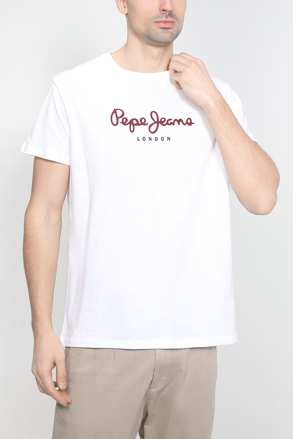 

Футболка мужская Pepe Jeans PM508208 белая 2XL, Белый, PM508208