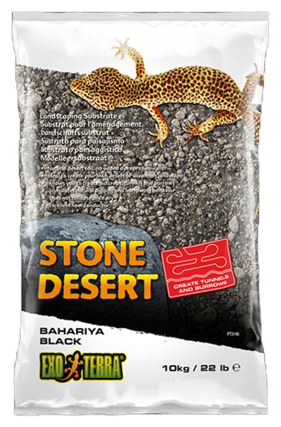 

Грунт Exo Terra Bahariya Black Stone Desert черный пустынный с глиной для террариума 10 кг