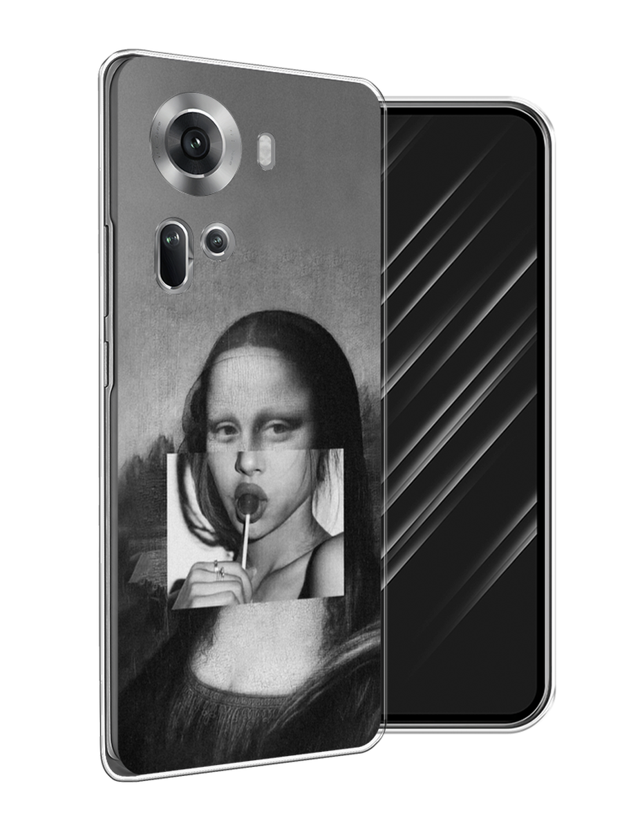 

Чехол Awog на Oppo Reno 11 (Global) "Mona Lisa sucking lollipop", Серый, 2515850-1