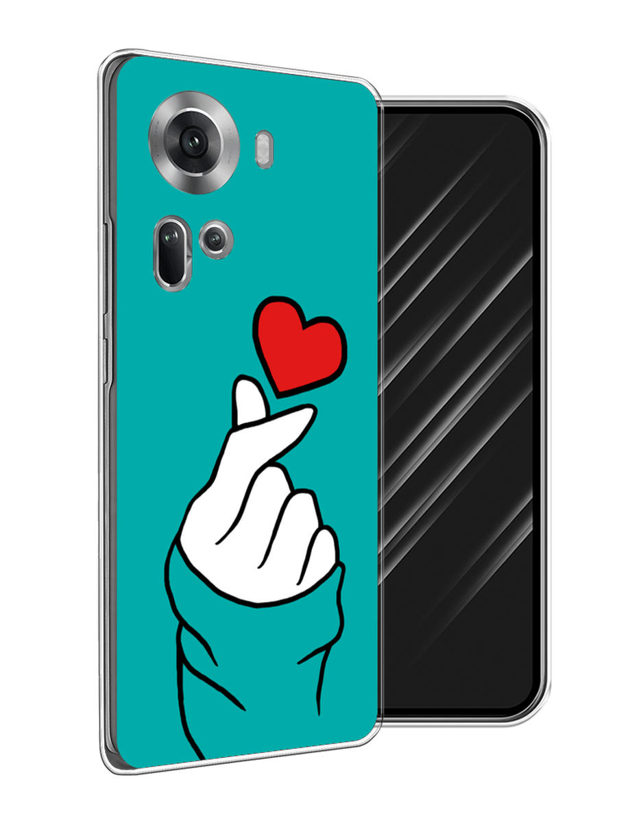 

Чехол Awog на Oppo Reno 11 (Global) "Маленькое сердечко", Голубой;белый;красный, 2515850-1