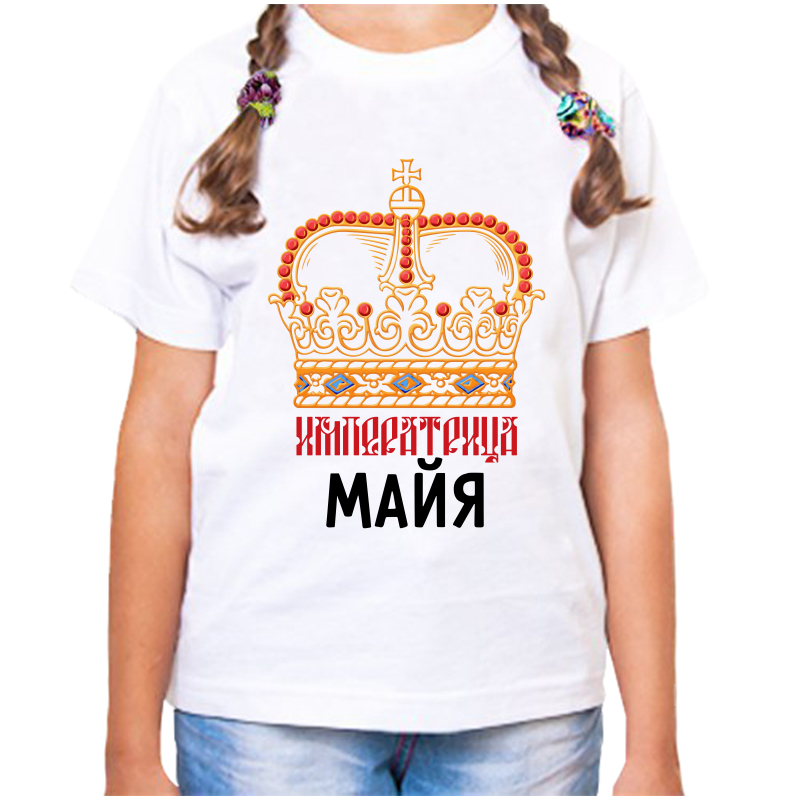 

Футболка девочке белая 24 р-р императрица майя, Белый, fdd_imperatrica_Mayya