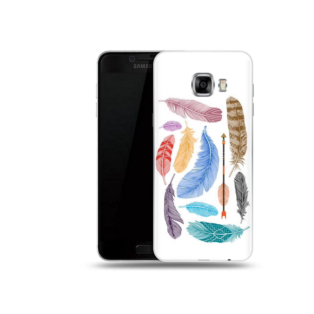 

Чехол MyPads Tocco для Samsung Galaxy C5 (2016) разноцветные перья, Прозрачный, Tocco