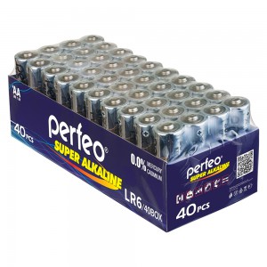 Батарейки Perfeo LR6 40 шт Super Alkaline батарейки perfeo super alkaline aa lr6 60 шт 30x2 шт